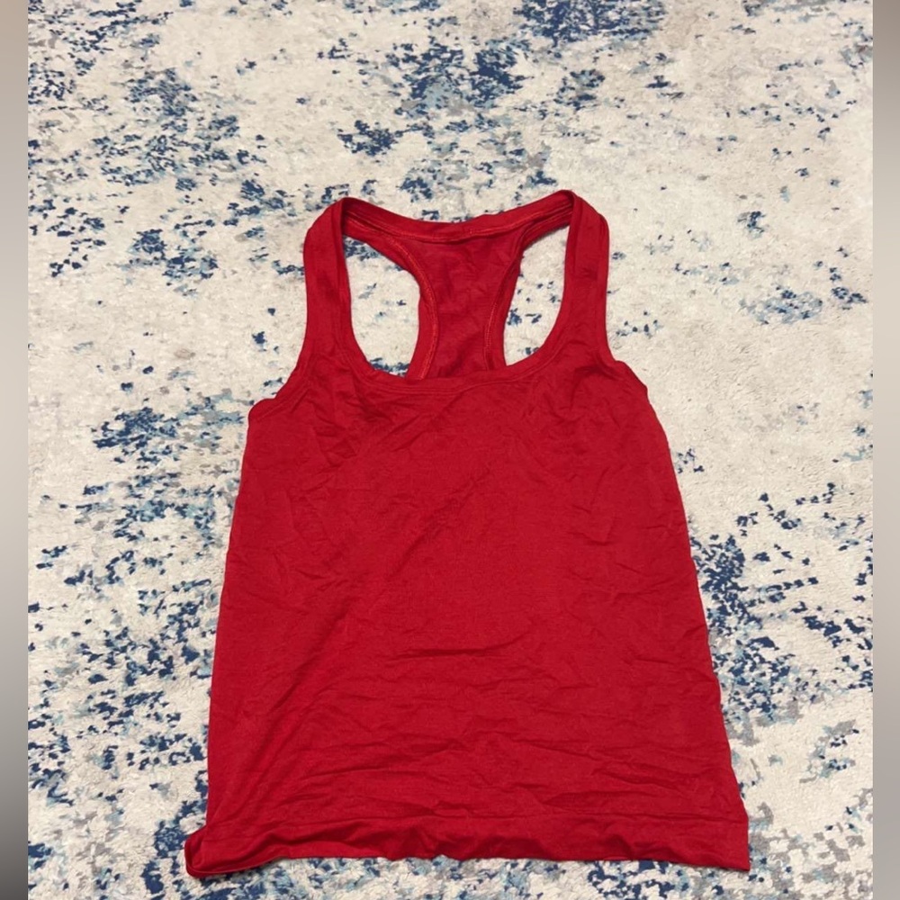RED LULU LEMON RACERBACK TANK 4